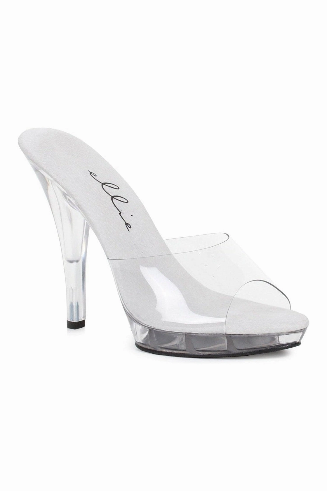 521-VANITY-Wide Width Fashion Slide | Clear Vinyl