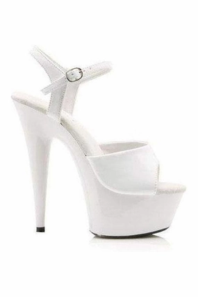 609-JULIET Platform Sandal  | White Patent