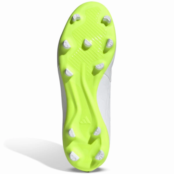 adidas Copa Pure.3 Firm Ground Soccer Cleats (White/Lucid Lemon)