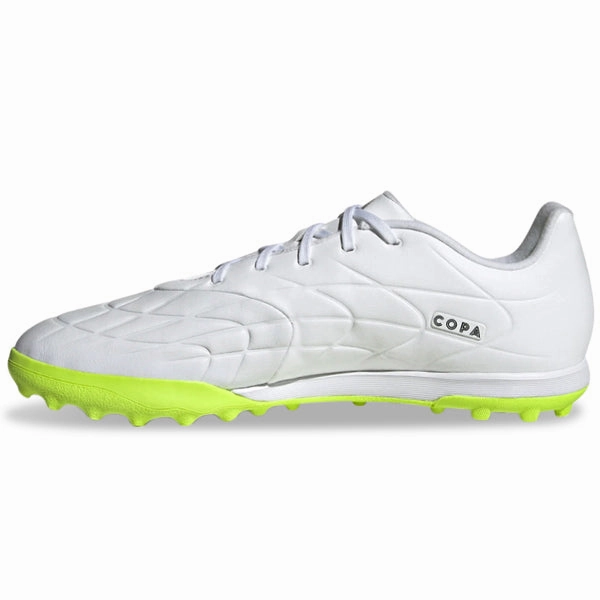 adidas Copa Pure.3 Turf Soccer Shoes (White/Lucid Lemon)