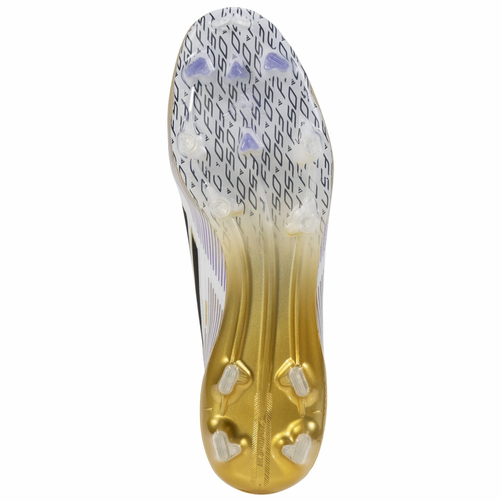 adidas F50 Elite Laceless Firm Ground Soccer Cleats (White/Black/Metallic Gold)
