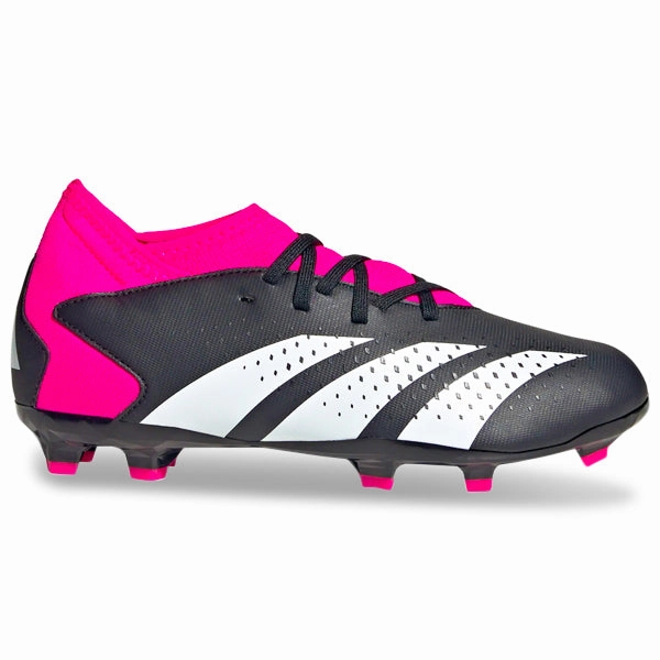 adidas Jr. Predator Accuracy.3 Firm Ground Soccer Cleats (Core Black/Team Shock Pink)