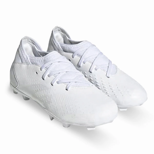 adidas Jr. Predator Accuracy.3 Firm Ground Soccer Cleats (Core White)