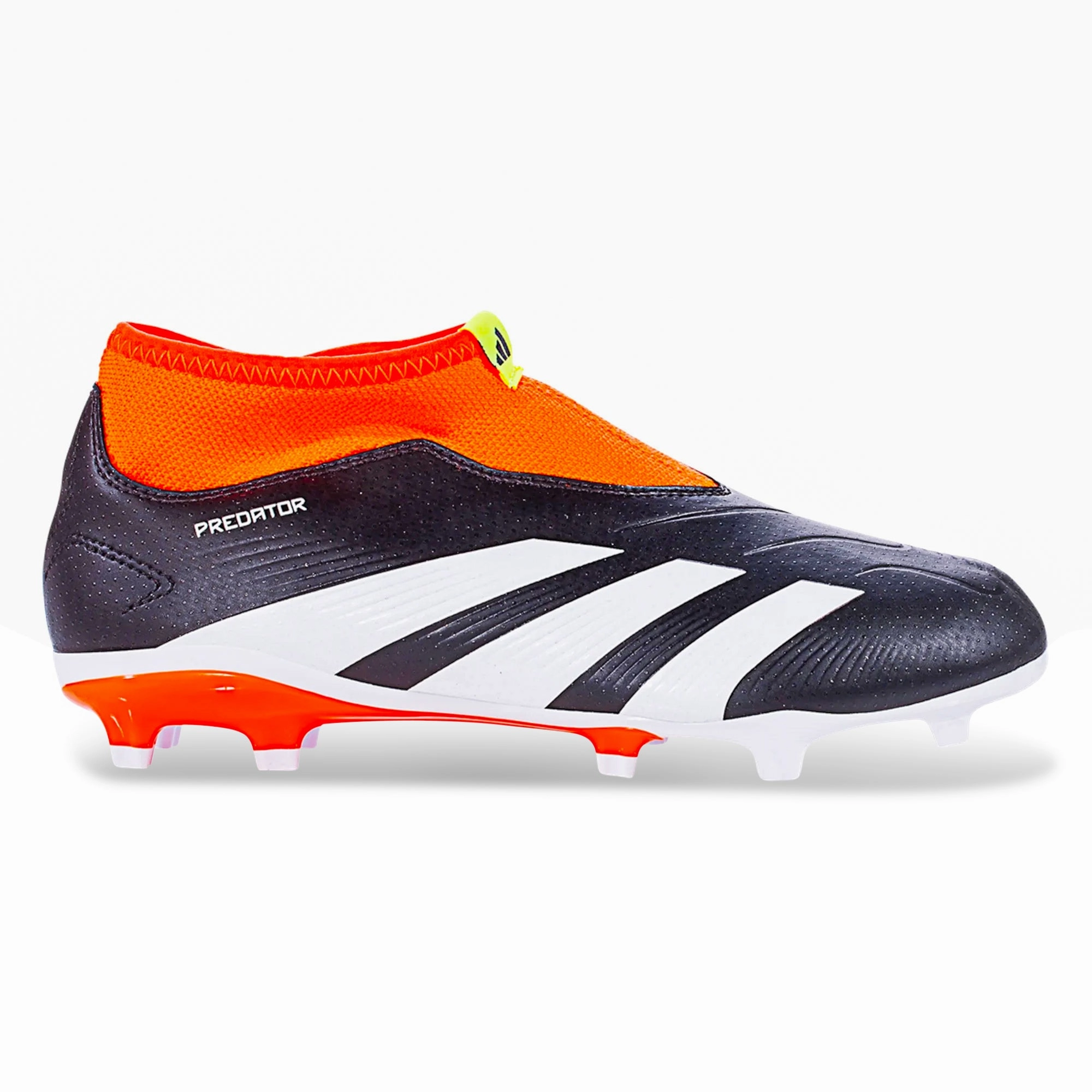 adidas Jr. Predator League Laceless Firm Ground Soccer Cleats (Core Black/White/Solar Red)