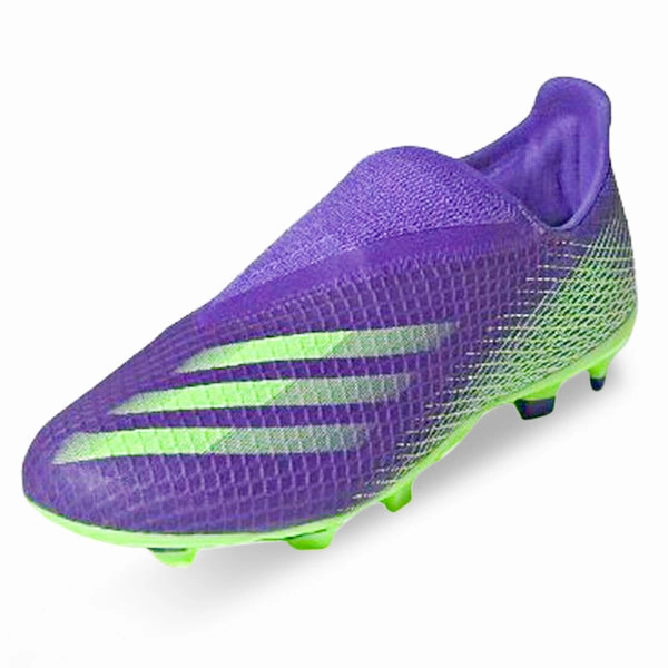 adidas Jr. X Ghosted .3 LL FG Soccer Cleats (Energy Ink/Signal Green)