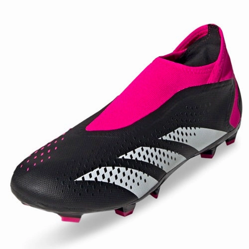 adidas Predator Accuracy.3 Laceless Firm Ground Soccer Cleats GW4597 (Core Black/Team Shock Pink)