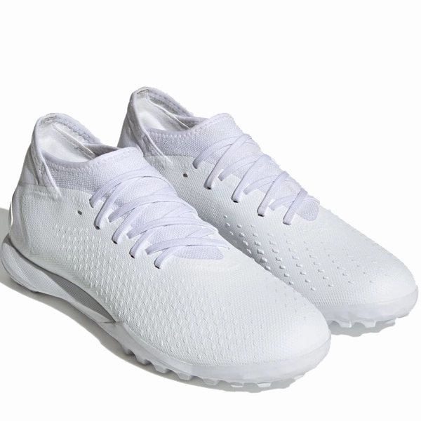 adidas Predator Accuracy.3 Turf Soccer Shoes (White/White)