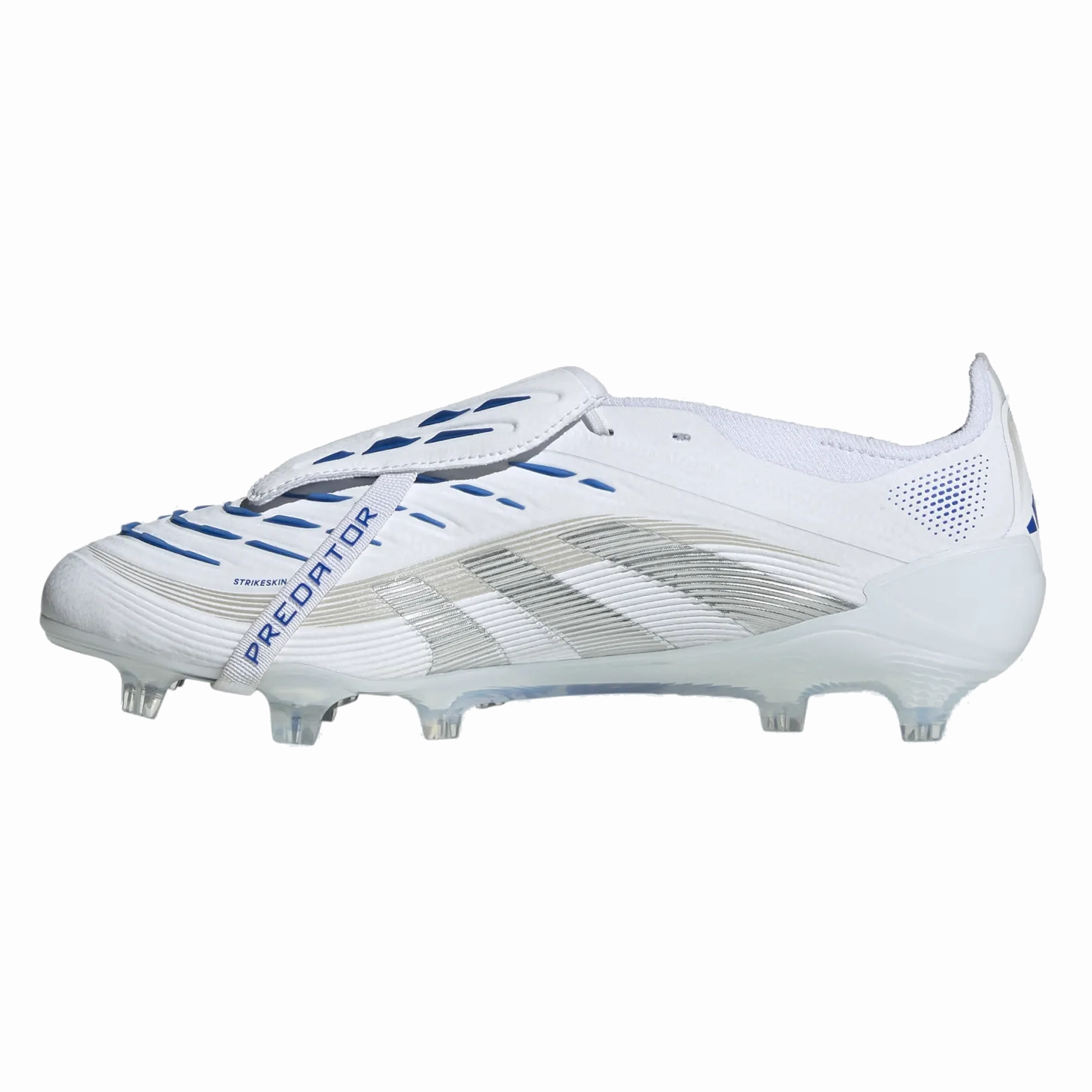 adidas Predator Elite FT FG Soccer Cleats (White/Silver Metallic/Bright Royal)