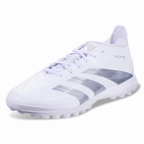 adidas Predator League Turf Soccer Shoes (White/Silver Metallic)