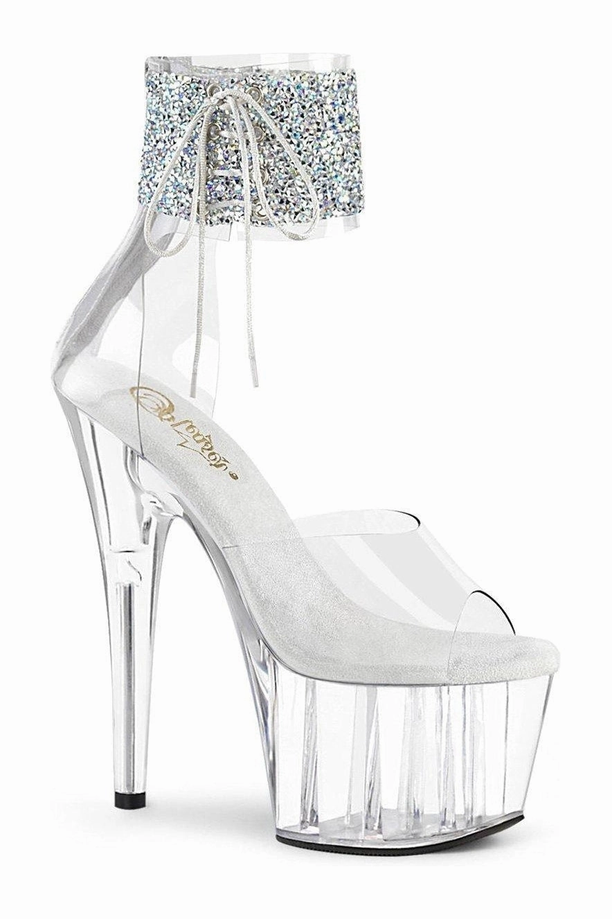 ADORE-724RS-02 Exotic Sandal | Clear Vinyl