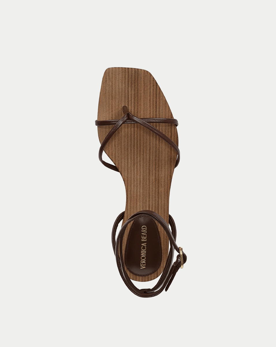 Allegra Leather Ankle-Wrap Sandal