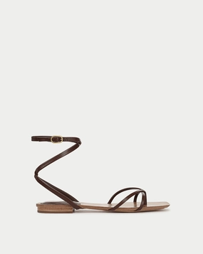 Allegra Leather Ankle-Wrap Sandal