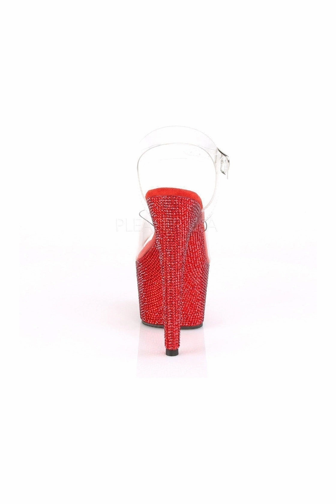 BEJEWELED-708DM Exotic Platform Sandal | Clear Vinyl