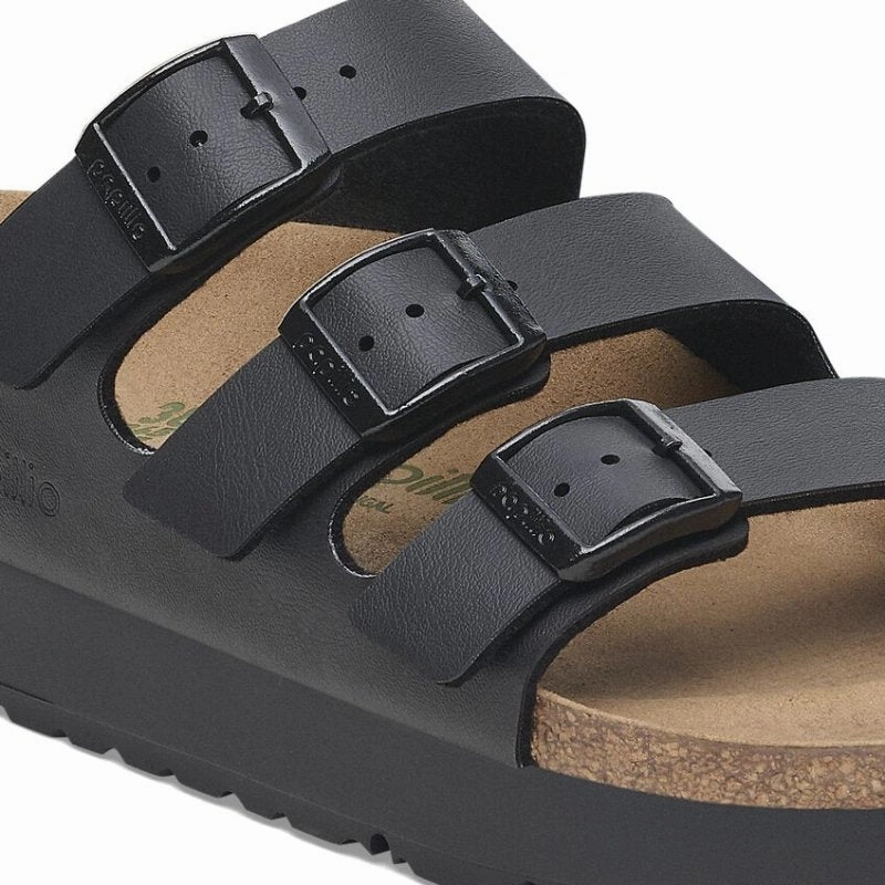 Birkenstock Florida Vegan Platform - Black Birko-Flor