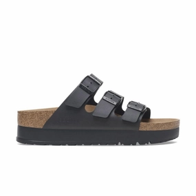Birkenstock Florida Vegan Platform - Black Birko-Flor