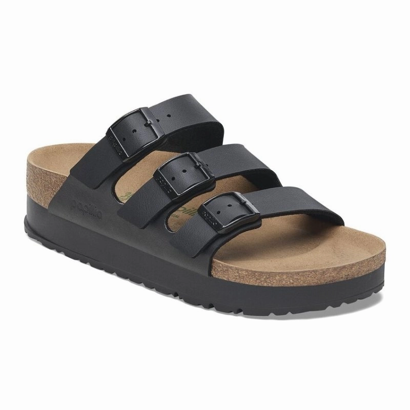 Birkenstock Florida Vegan Platform - Black Birko-Flor