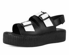 Black & White TUKskin 2-Buckle Viva Mondo Sandal