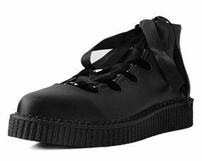 Black TUKskin 5-Loop Ribbon Mary Jane