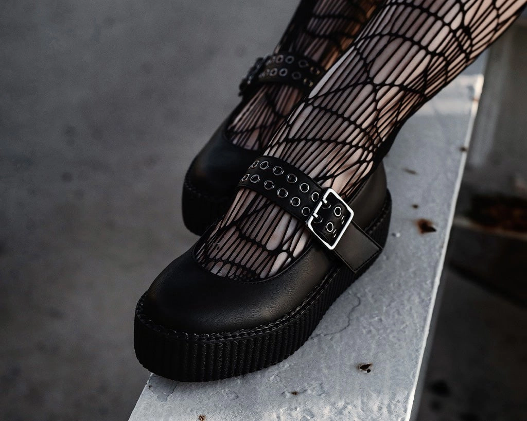 Black TUKskin Mary Jane Viva Mondo Creeper