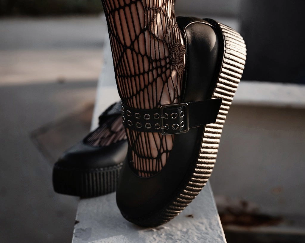 Black TUKskin Mary Jane Viva Mondo Creeper
