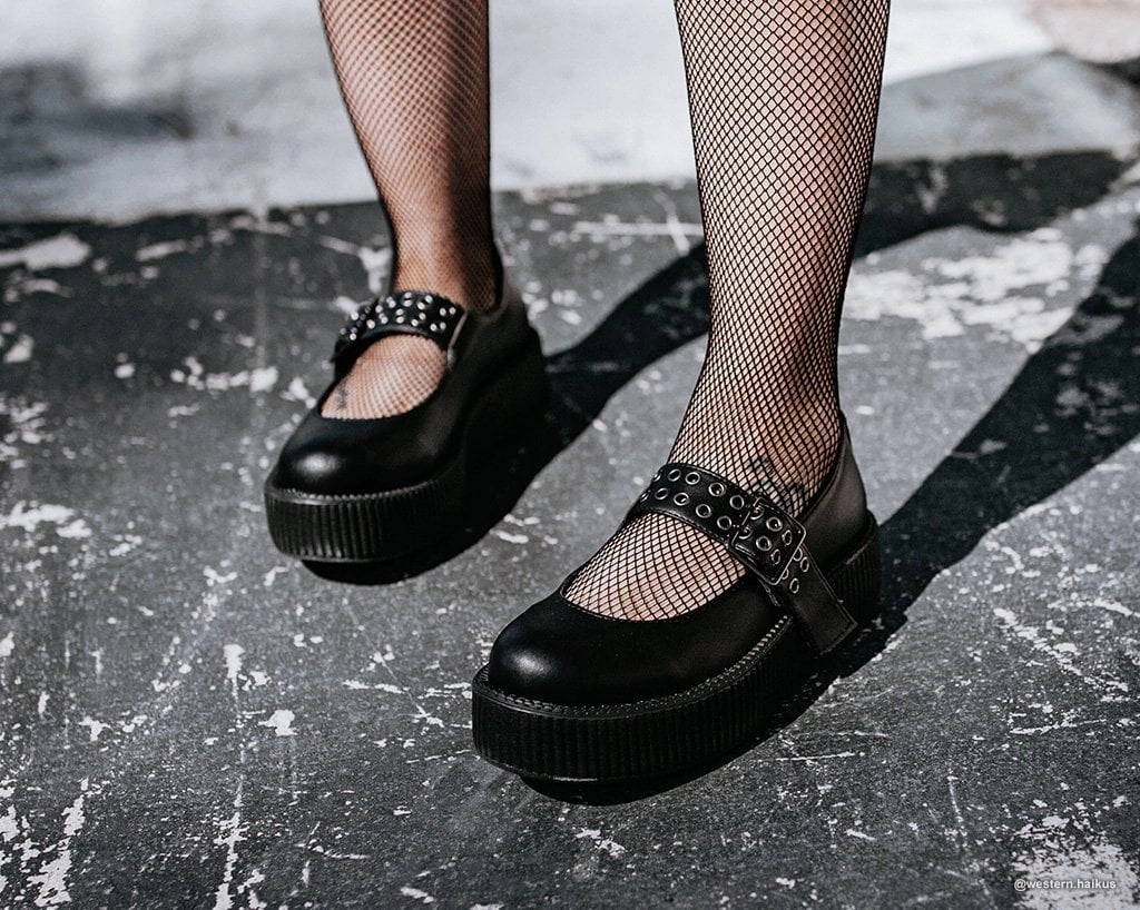 Black TUKskin Mary Jane Viva Mondo Creeper