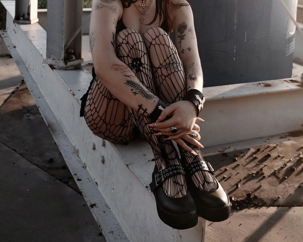 Black TUKskin Mary Jane Viva Mondo Creeper