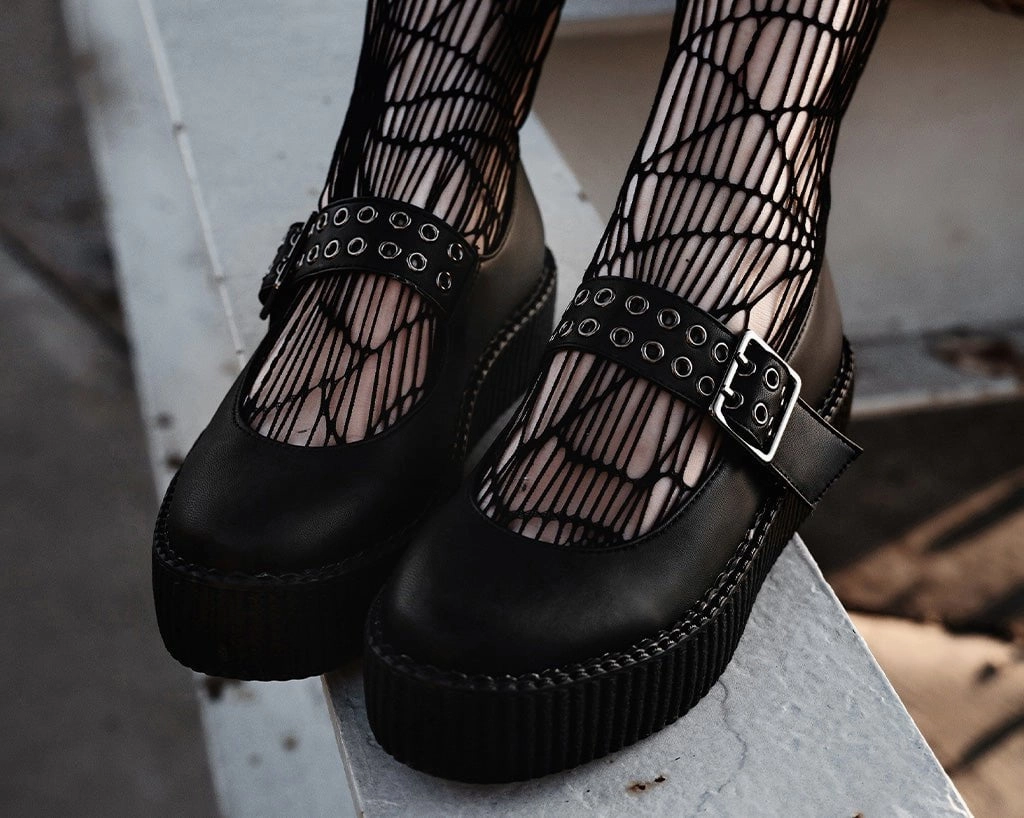 Black TUKskin Mary Jane Viva Mondo Creeper