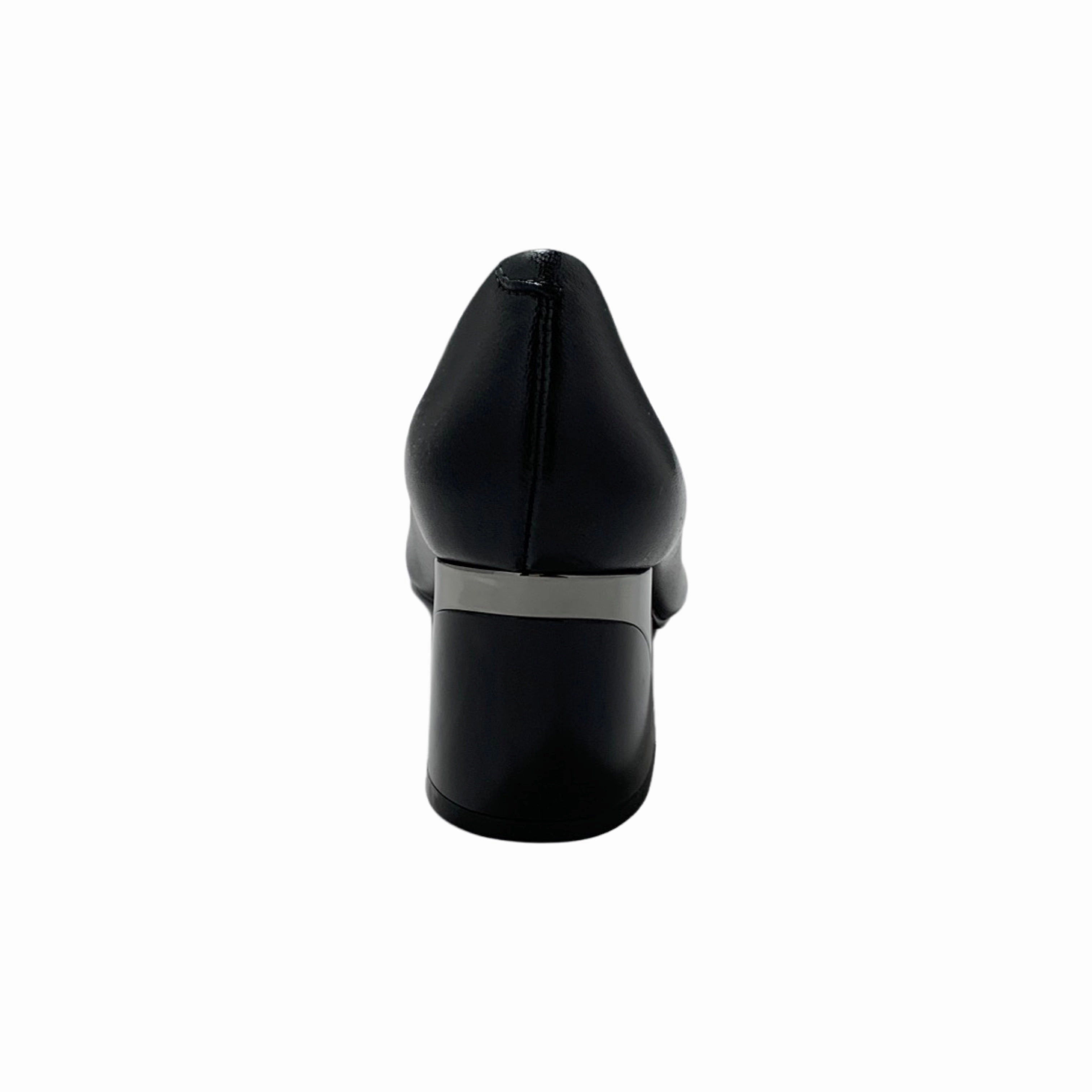 Boric Black Leather Pump