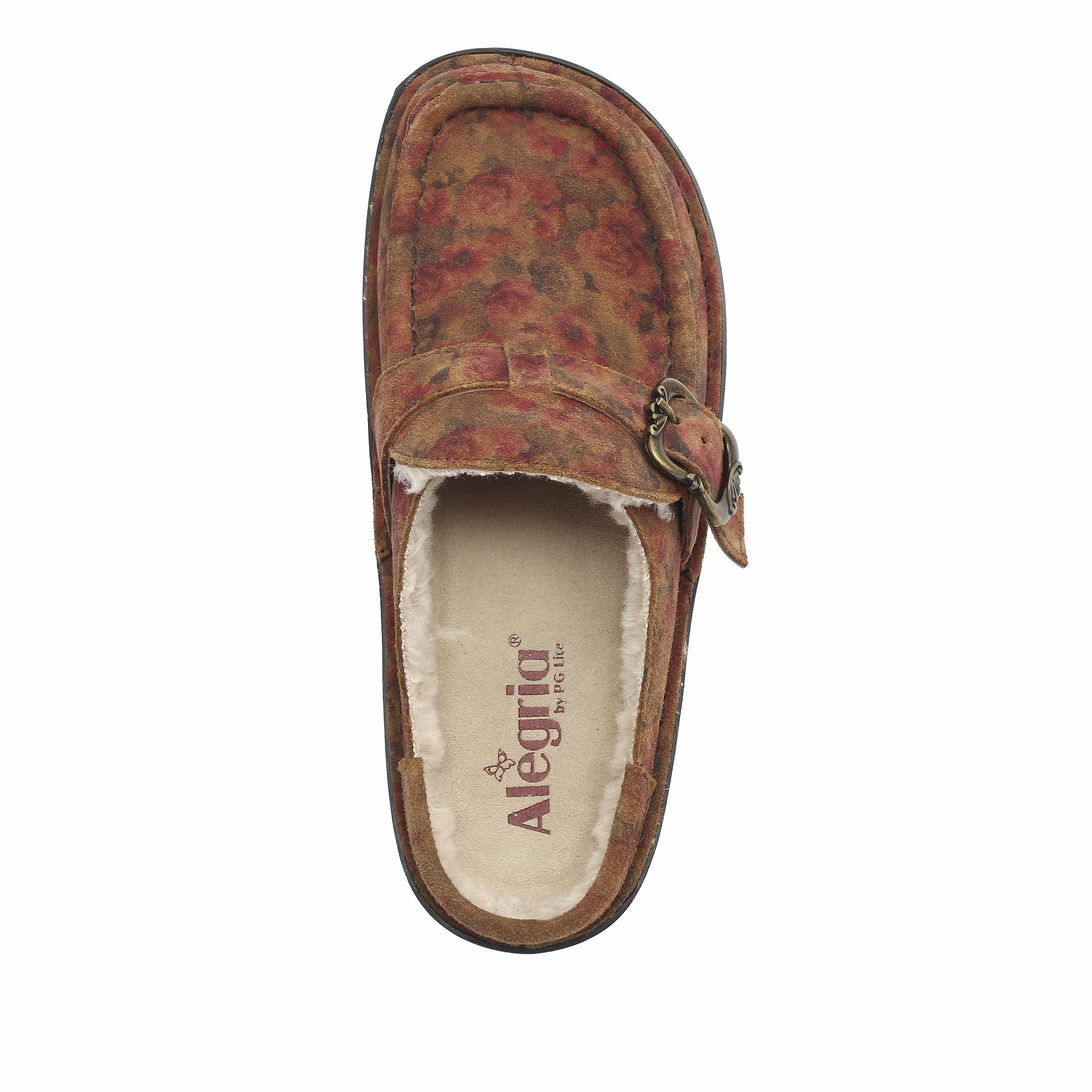 Brigid Cognac & Roses Clog