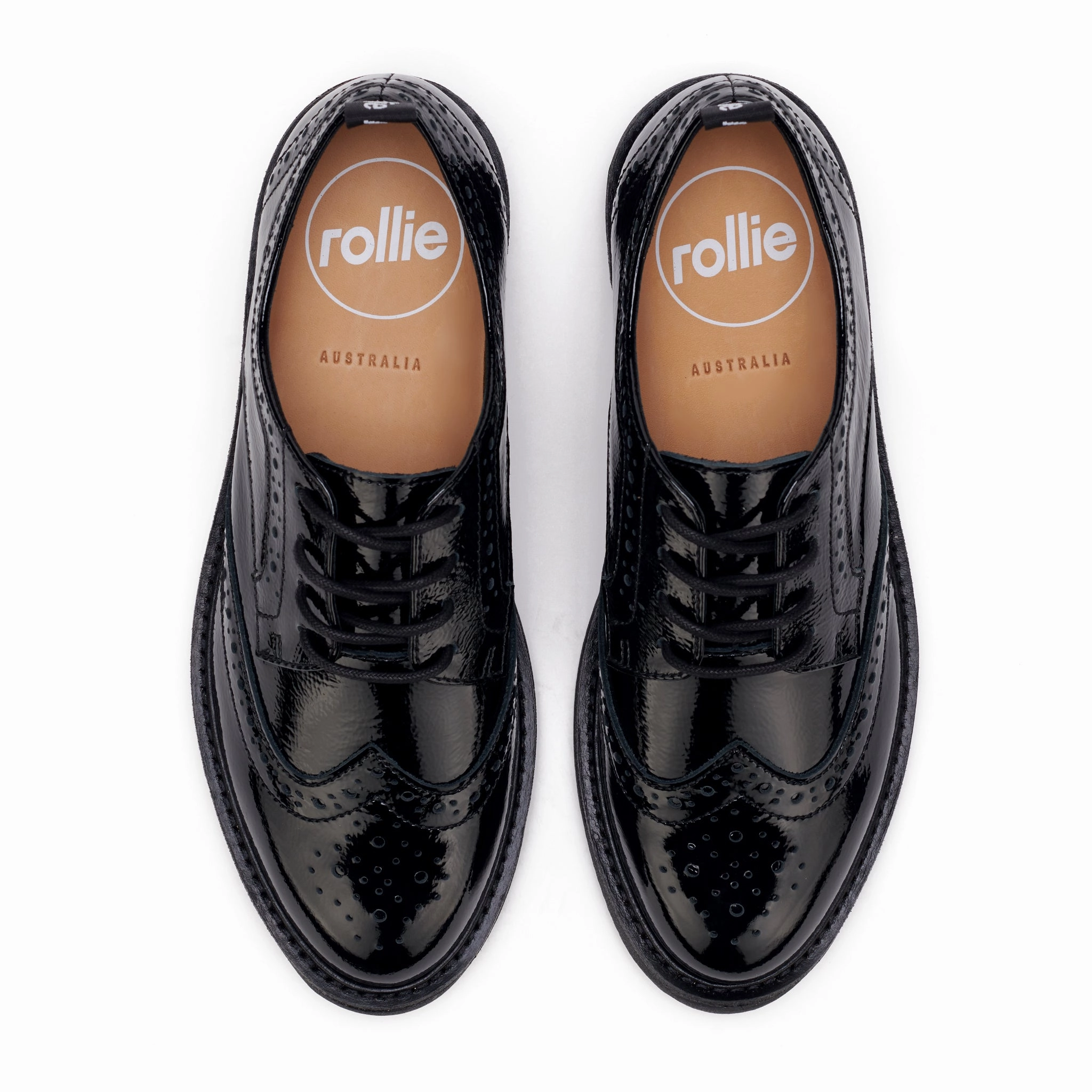 Brogue Rise Black Patent