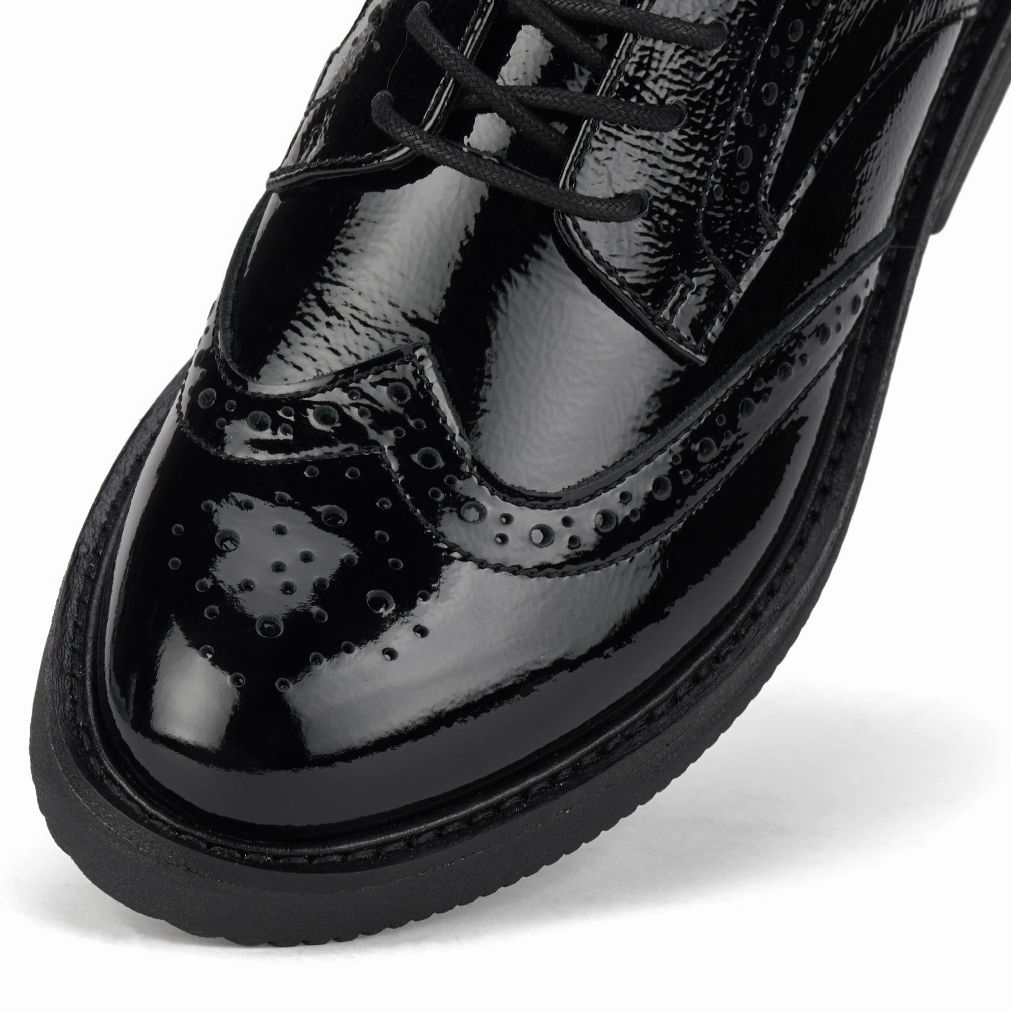 Brogue Rise Black Patent