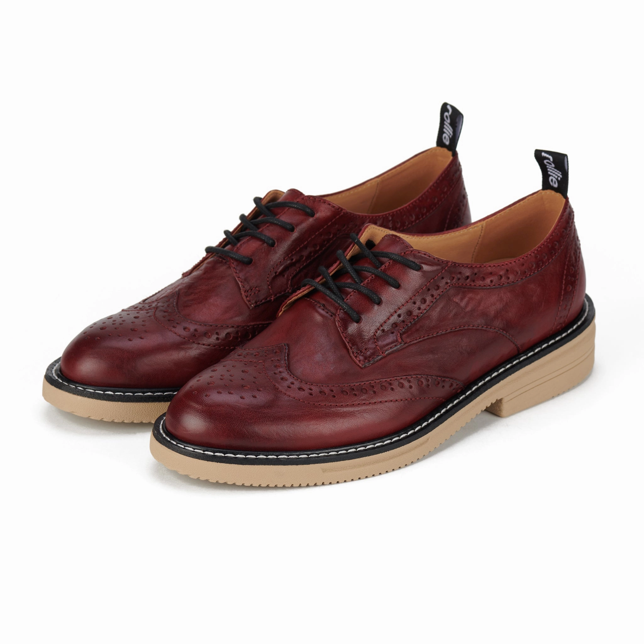 Brogue Rise Vintage Dark Red/Latte