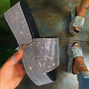 Brooklyn Platform Rhinestone Sandals