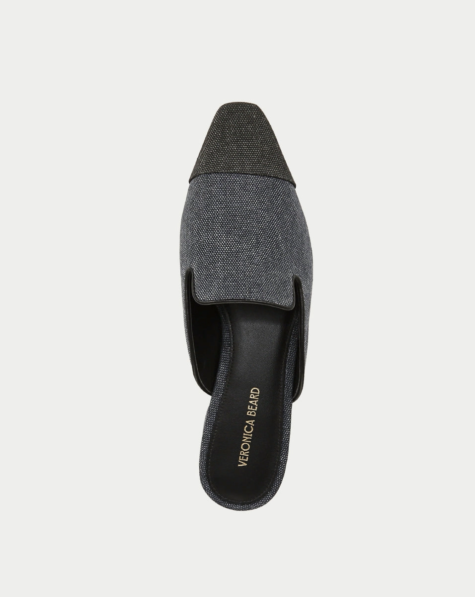 Cecile Denim Cap-Toe Mule