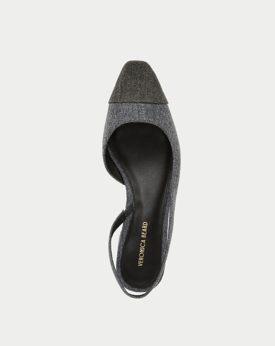 Cecile Denim Cap-Toe Slingback