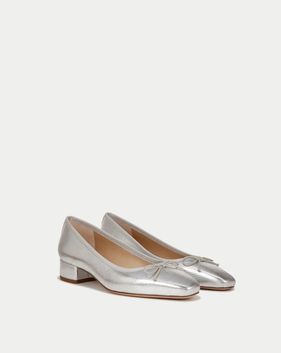 Cecile Metallic Leather Ballet Pump