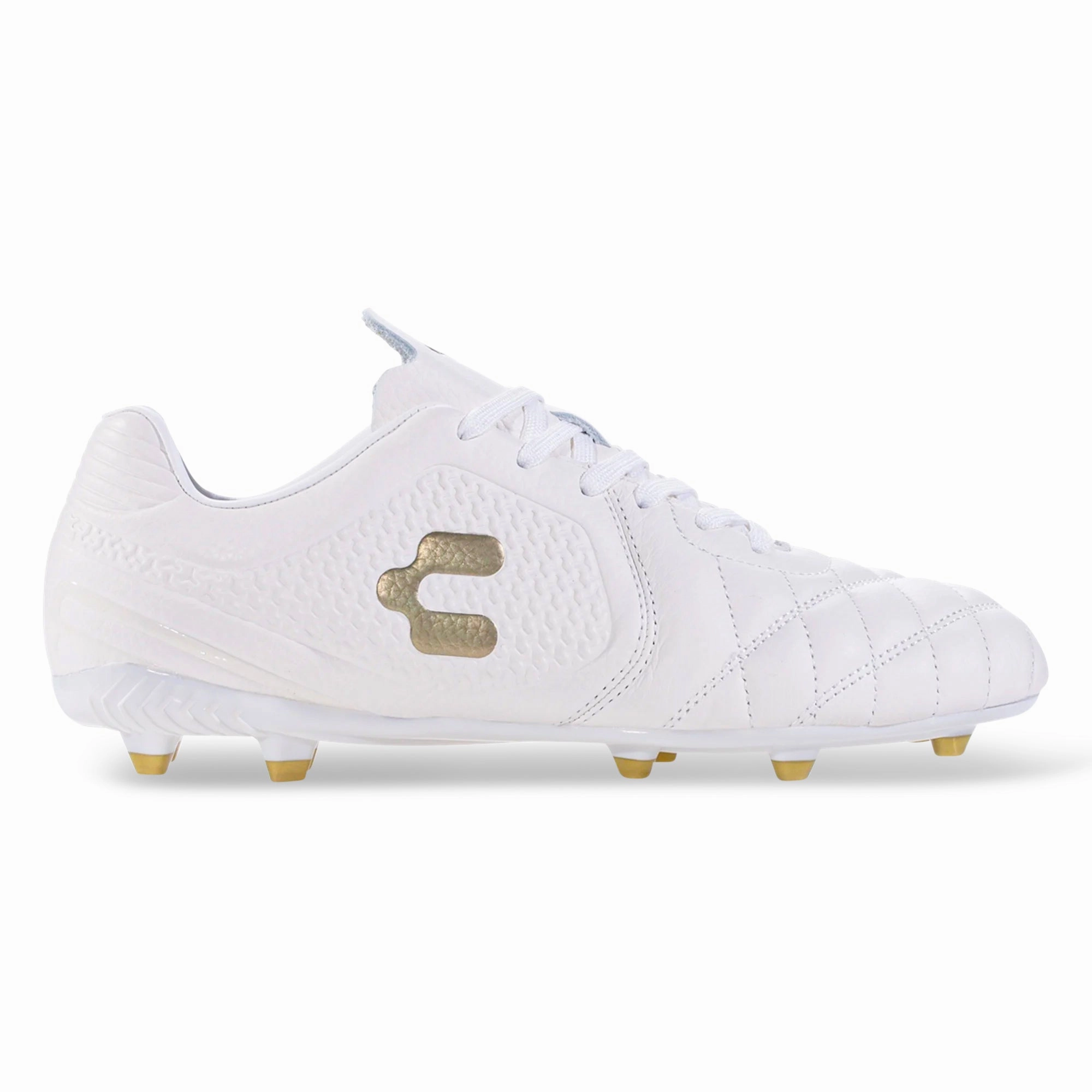 Charly Legendario 2.0 LT Soccer Cleats (White/Gold)