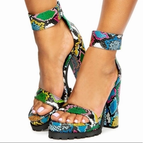 Claire Multi Snake Lug Heels