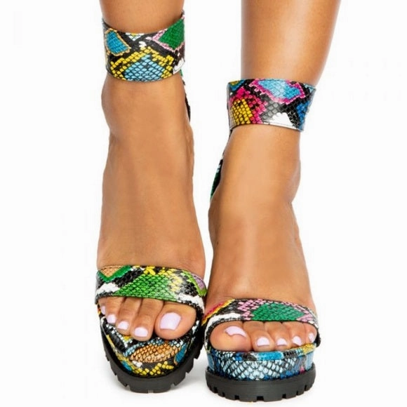 Claire Multi Snake Lug Heels