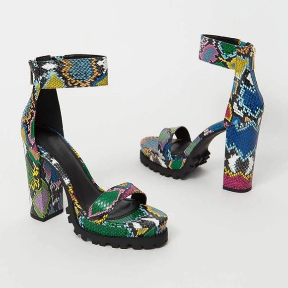 Claire Multi Snake Lug Heels