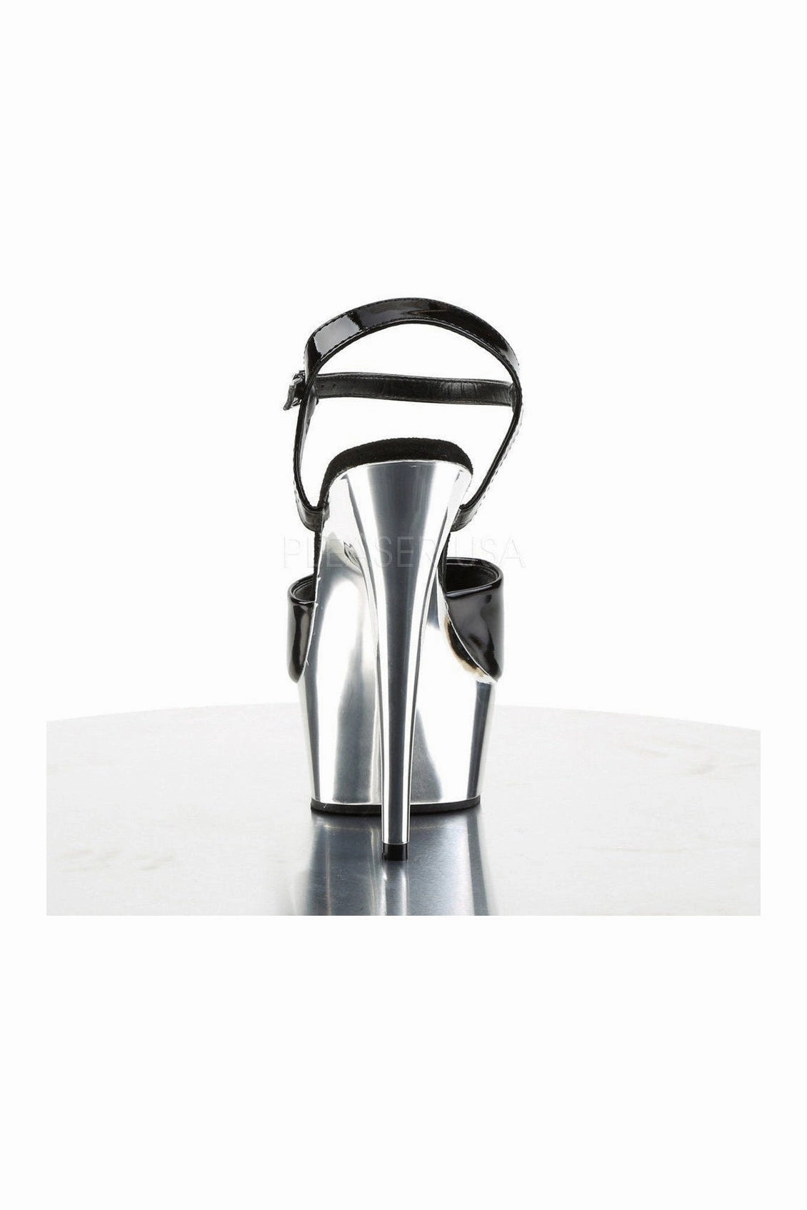 DELIGHT-609 Platform Sandal  | Black Patent