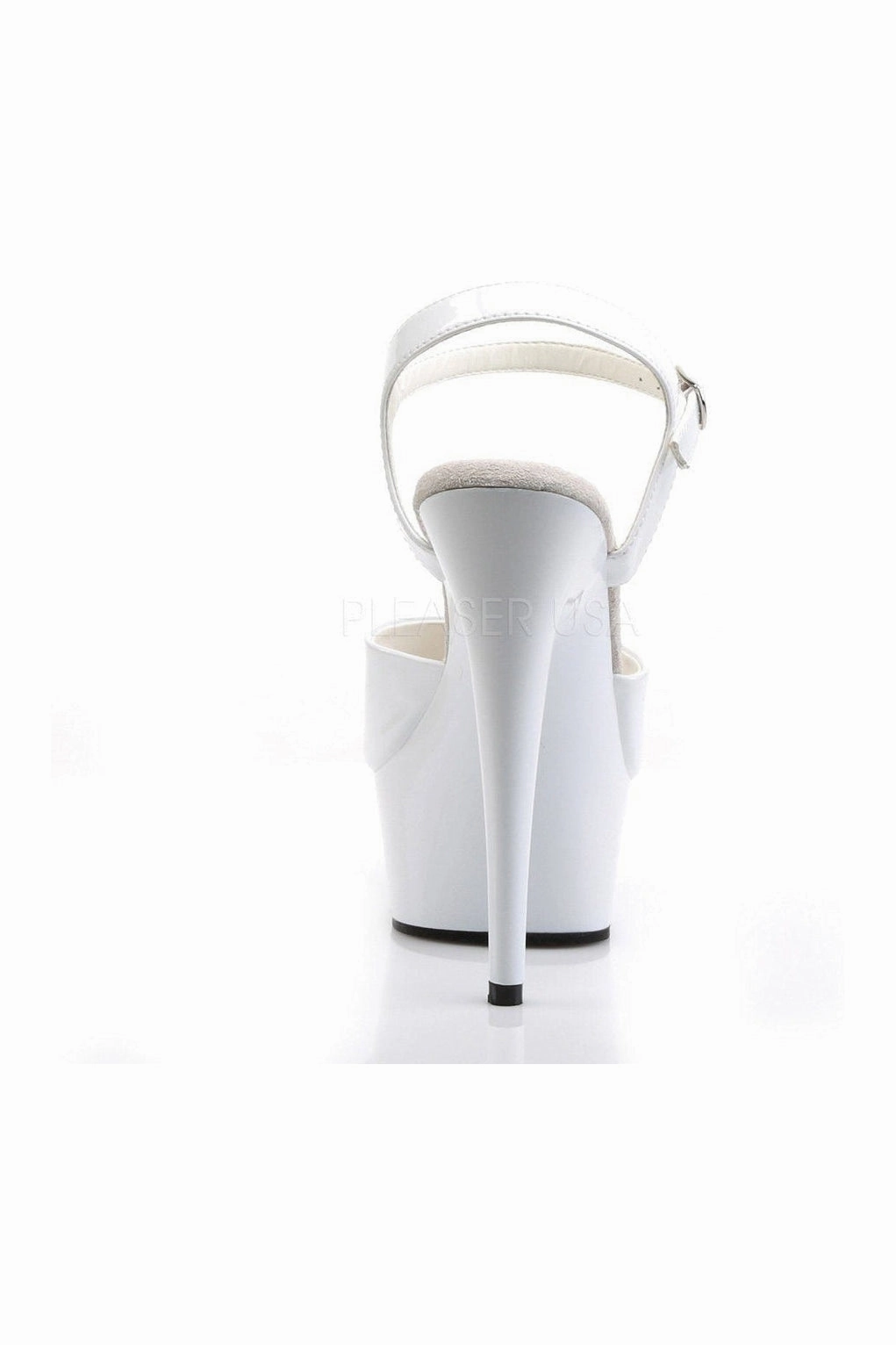 DELIGHT-609 Platform Sandal  | White Patent