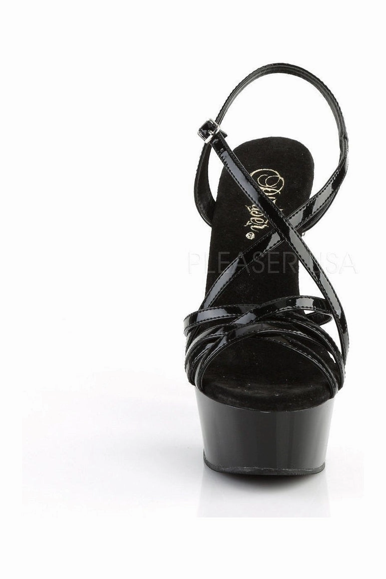 DELIGHT-613 Platform Sandal  | Black Patent