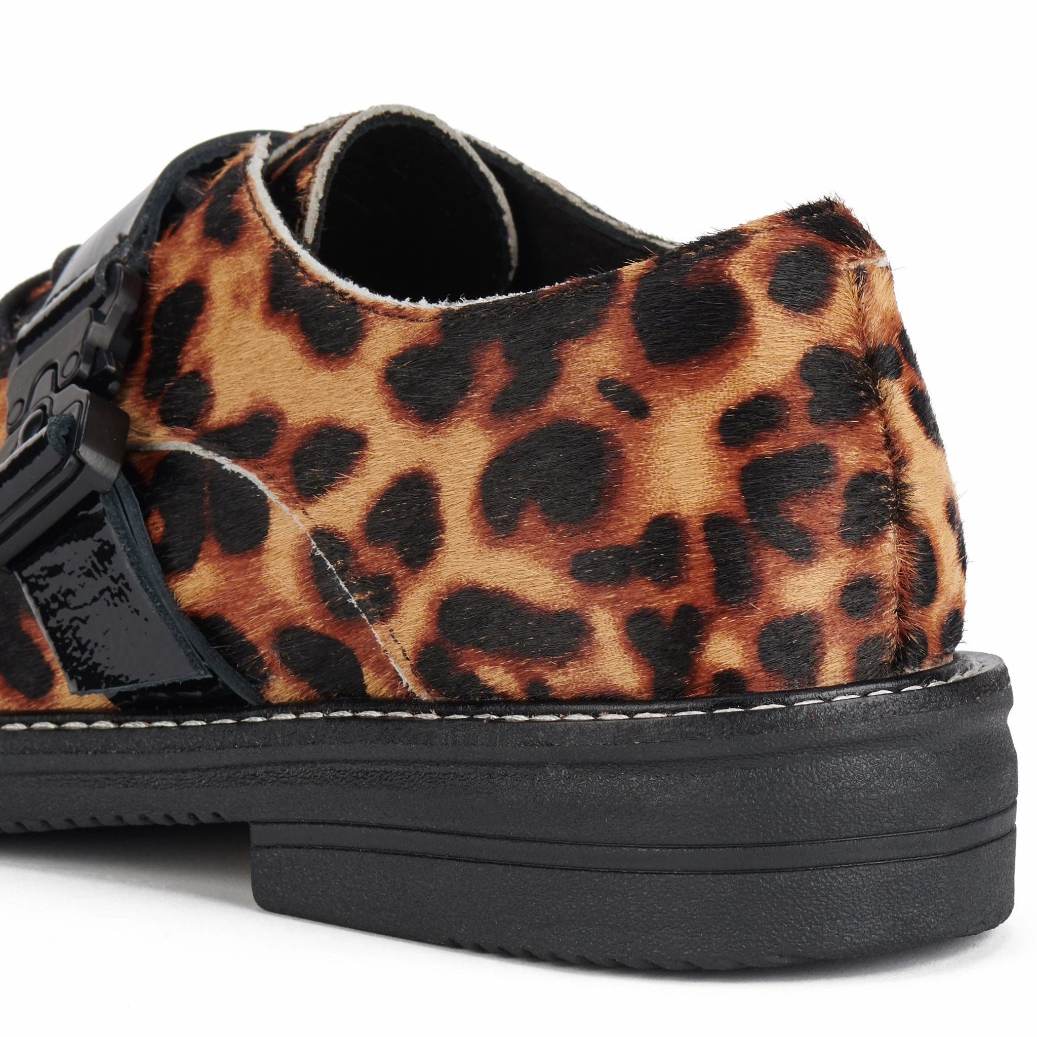 Derby Rise Strap Dark Camel Leopard/Black