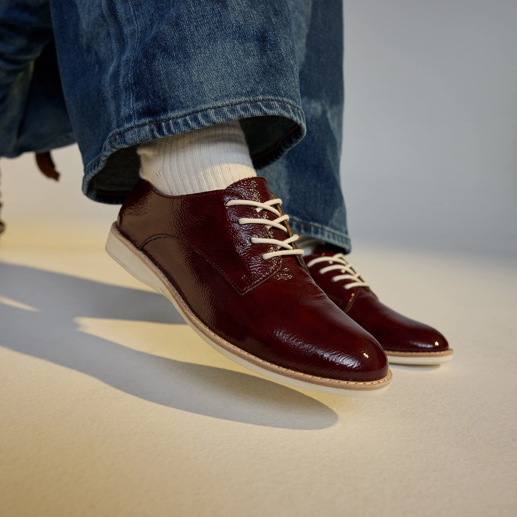 Derby Super Soft DP Wine Crinkle Patent