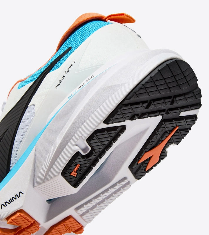 Diadora Men's Mythos Blueshield Vigore 3 - White/Black/Aquarius