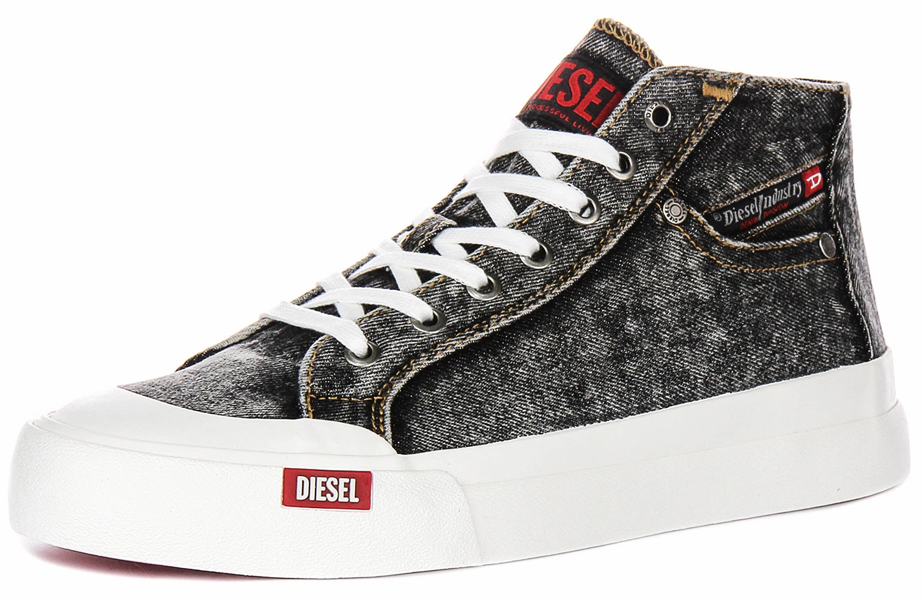 Diesel S Athos Mid In Black Denim For Men