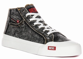 Diesel S Athos Mid In Black Denim For Men