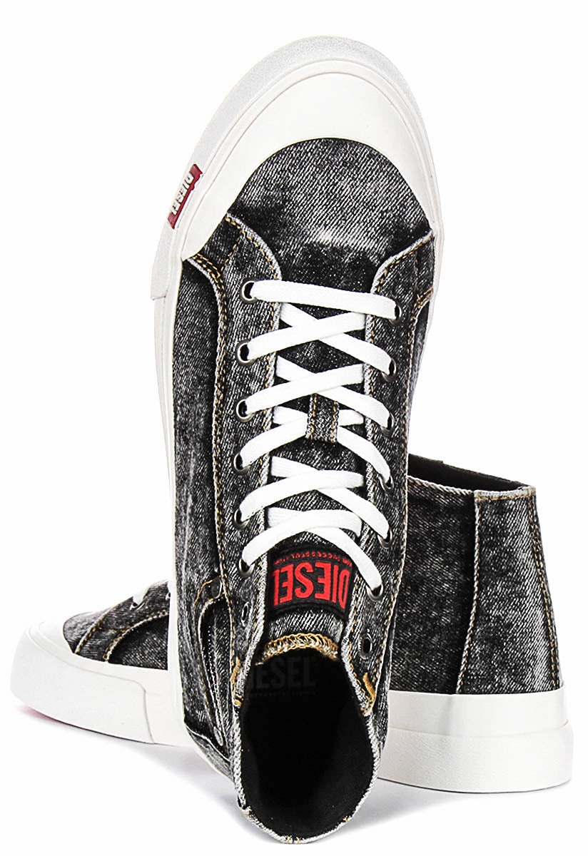 Diesel S Athos Mid In Black Denim For Men