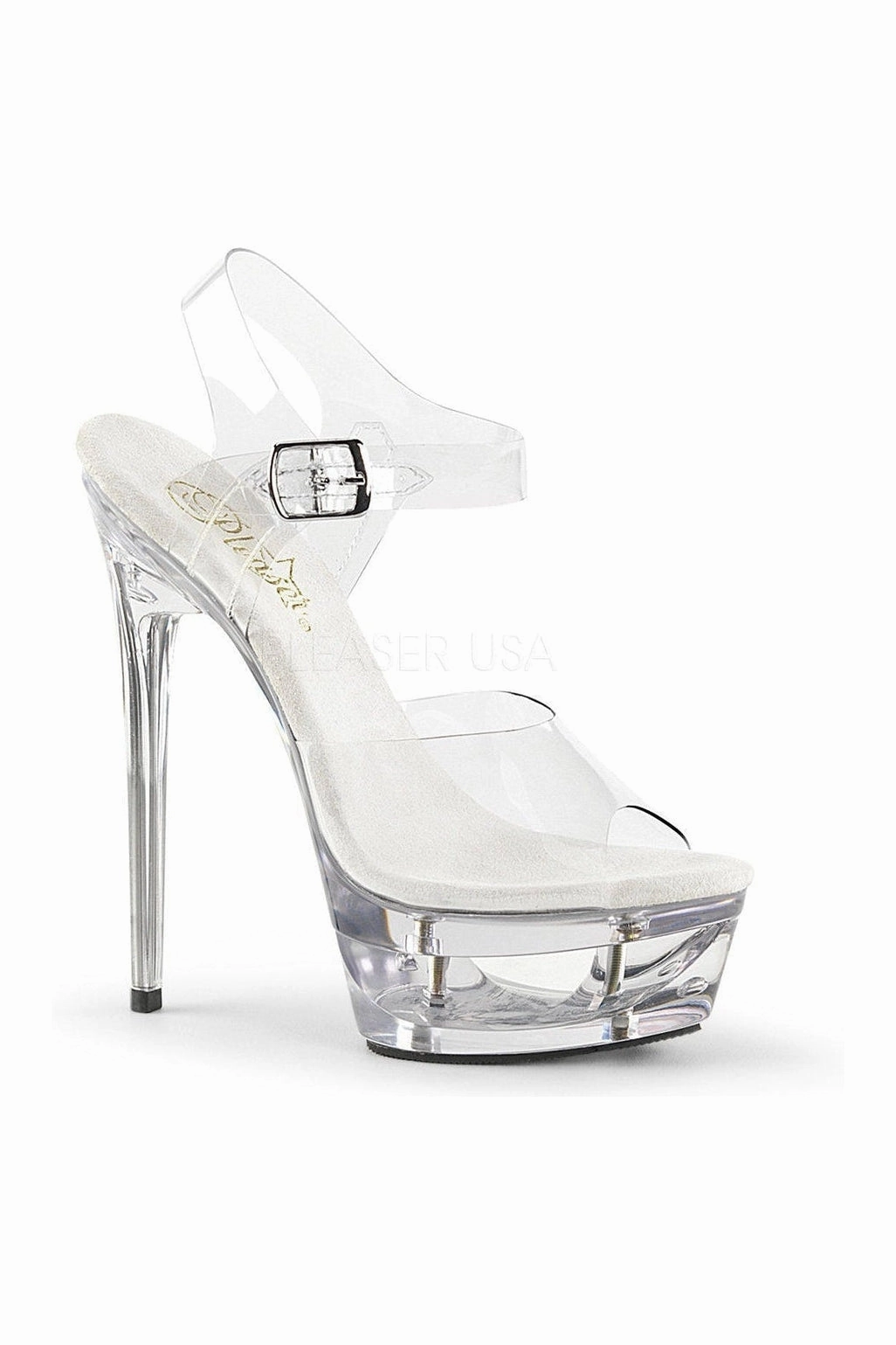 ECLIPSE-608 Platform Sandal  | Clear Vinyl